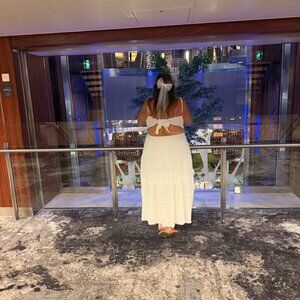 Plus Size Women Summer Multi-Layer Ruffled Hem Long Cami Dress Maxi